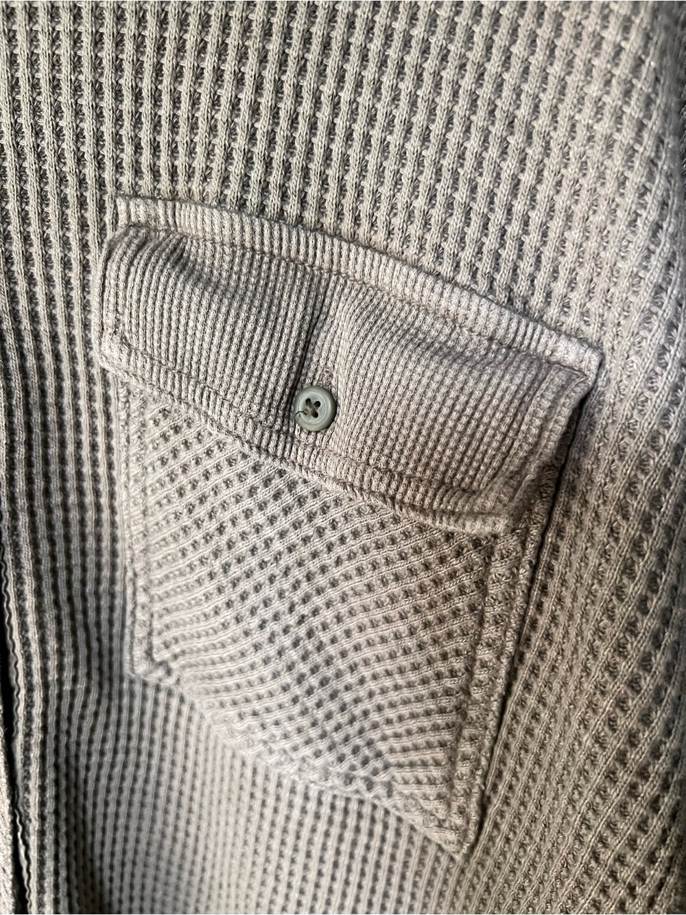aerie Waffle-Knit Button-Up Jacket — Olive green - Picture 5 of 9